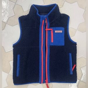 Vineyard Vines Kids Navy Fleece Vest